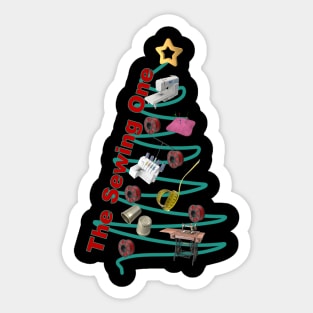 Sewing Xmas Tree Sticker